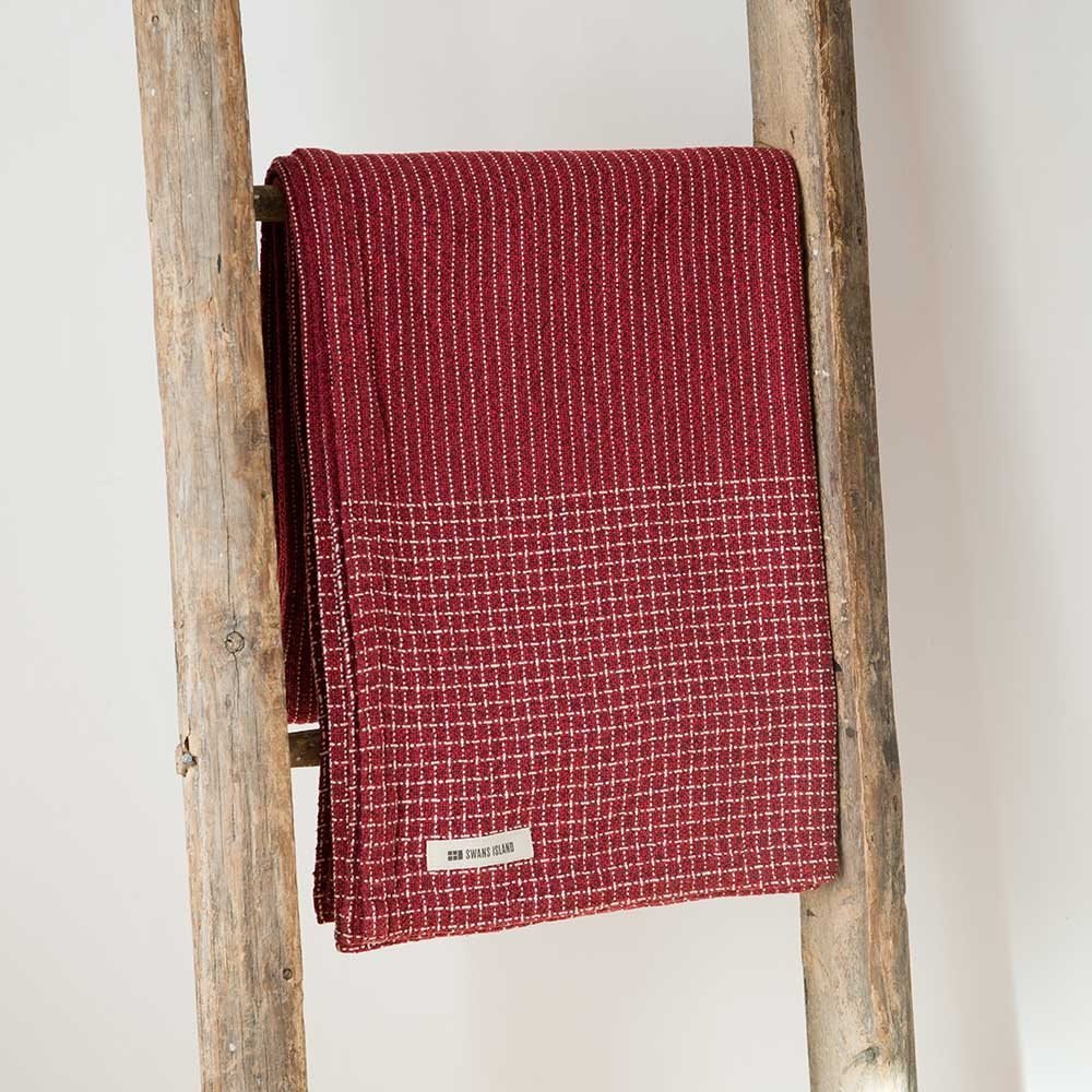 Pinstripe Linen Throw