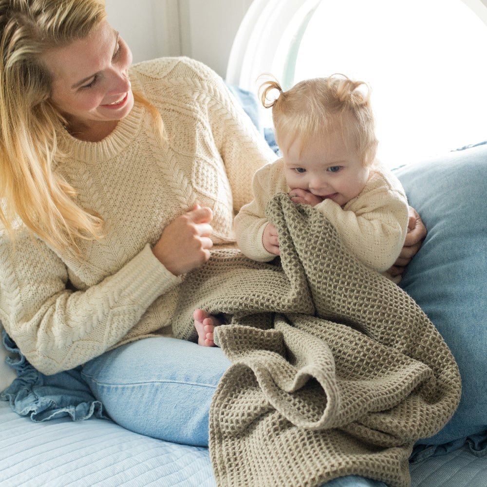 Soft Cotton Waffle Weave Baby Blanket