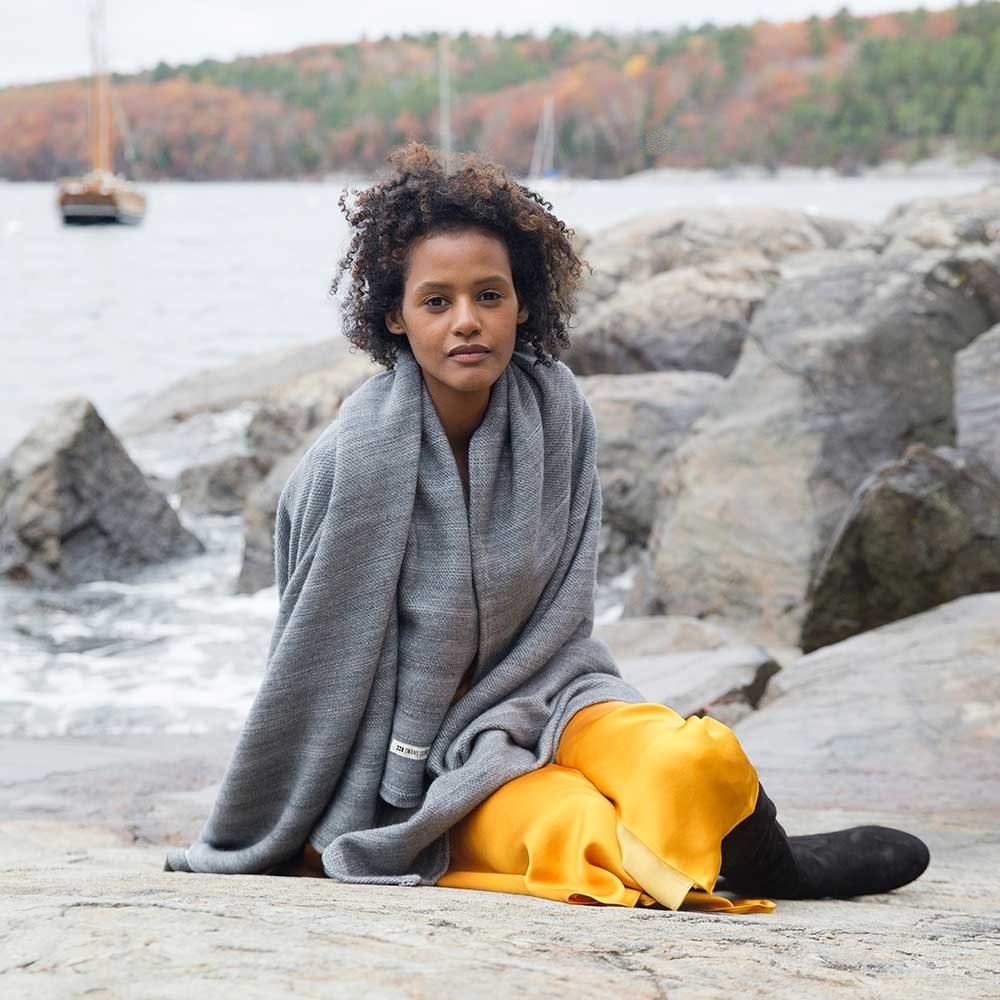 Willoughby Wool and Cotton Throw Blanket