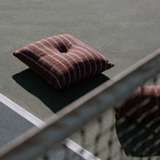 Amos Pillow - Mocha / Lavender Check view 3