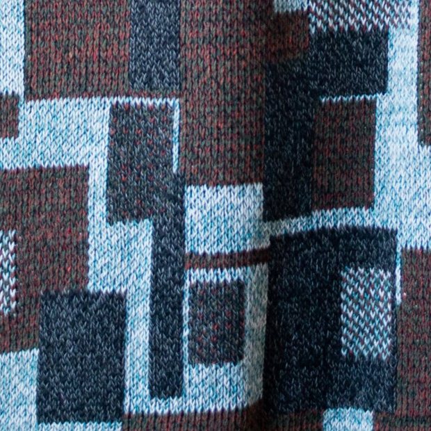 Artisanal Upcycled Patchwork Throw #24 view 3