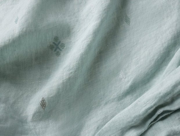 Cambria Embroidered Linen Duvet Cover view 4