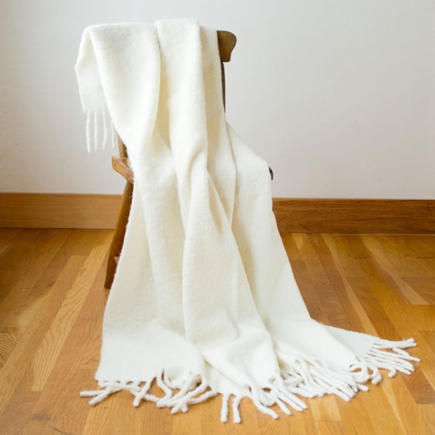 Chunky Alpaca Brushed Boucle Throw view 1