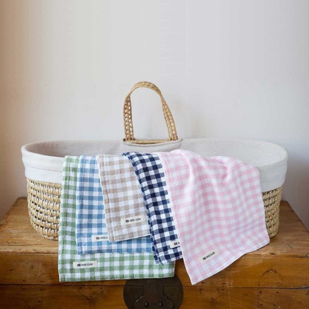 Cotton Gingham Check Baby Blankets view 3