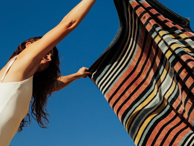 Dawn Stripe Beach Towel view 2