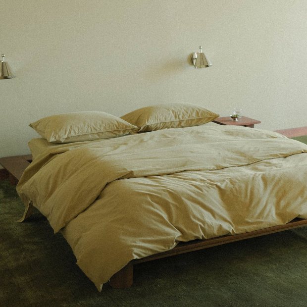 Duvet Cover Percale - Pale Olive view 4