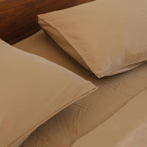 Fitted Sheet Sateen - Dune