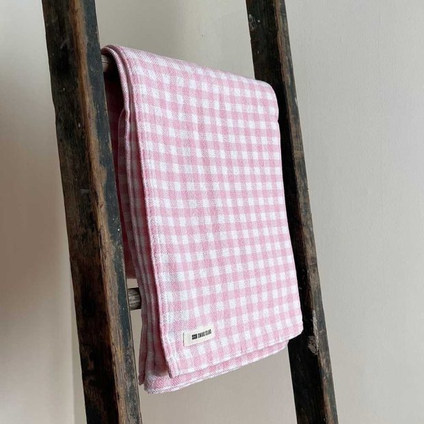 Gingham Check Cotton Throw view 1