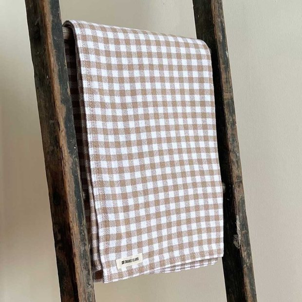 Gingham Check Cotton Throw view 4