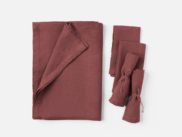 Mojave Linen Tablecloth + Napkin Set view 4