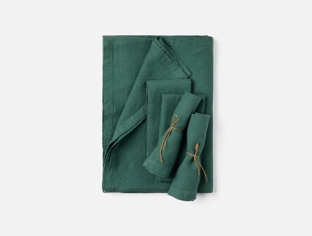 Mojave Linen Tablecloth + Napkin Set view 5