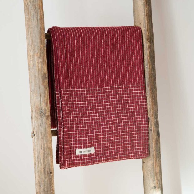 Pinstripe Linen Throw view 1