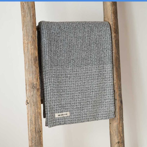 Pinstripe Linen Throw view 3