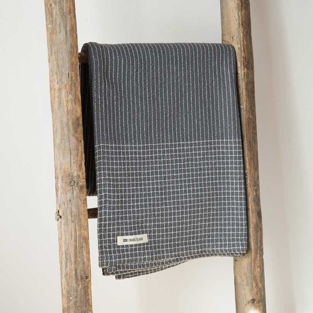 Pinstripe Linen Throw view 4