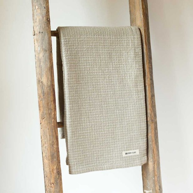Pinstripe Linen Throw view 5