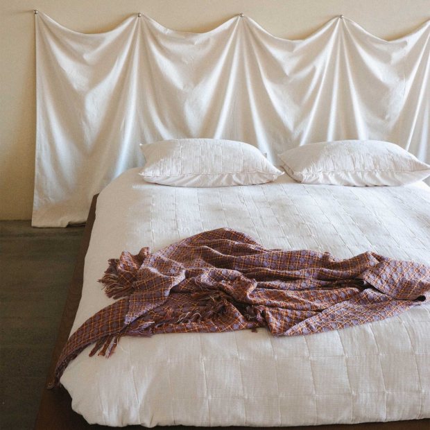Rosina Blanket - Iris / Rust view 4