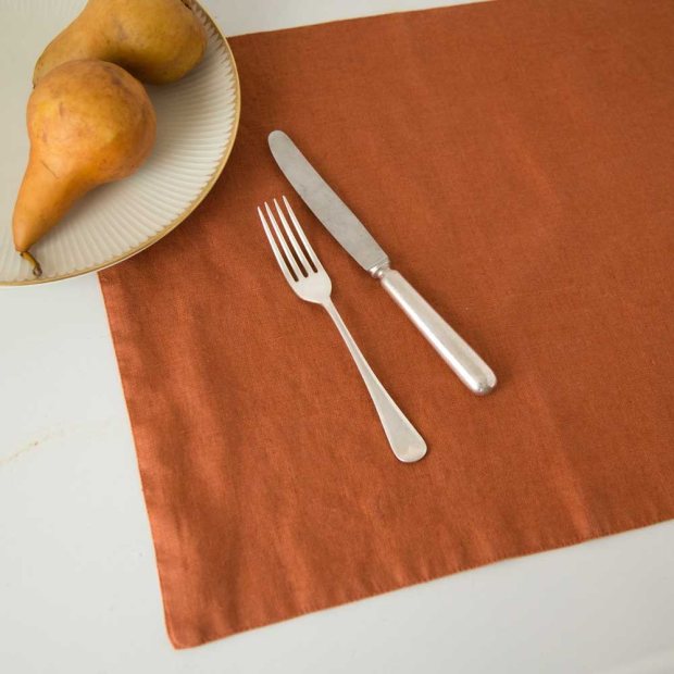 Solid Premium Linen Placemat view 1