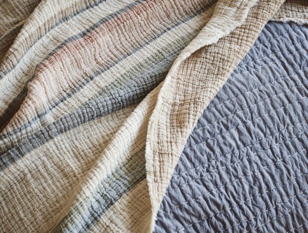 Topanga Matelasse Striped Throw view 3