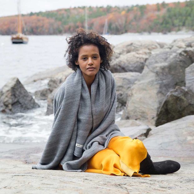 Willoughby Wool and Cotton Throw Blanket view 1