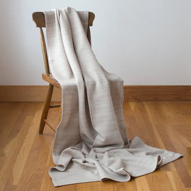 Willoughby Wool and Cotton Throw Blanket view 2