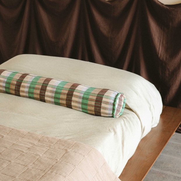 Yara Bolster Pillow Cover - Cocoa / Palma view 1